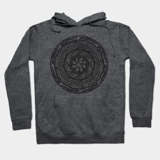 Salish Sea Mandala -line work Hoodie